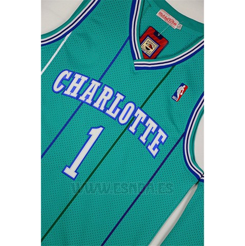 Camiseta Charlotte Hornets Muggsy Bogues #1 Retro Verde